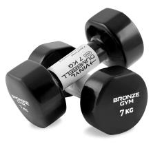 Гантели для аэробики виниловые BRONZE GYM,7 кг., пара