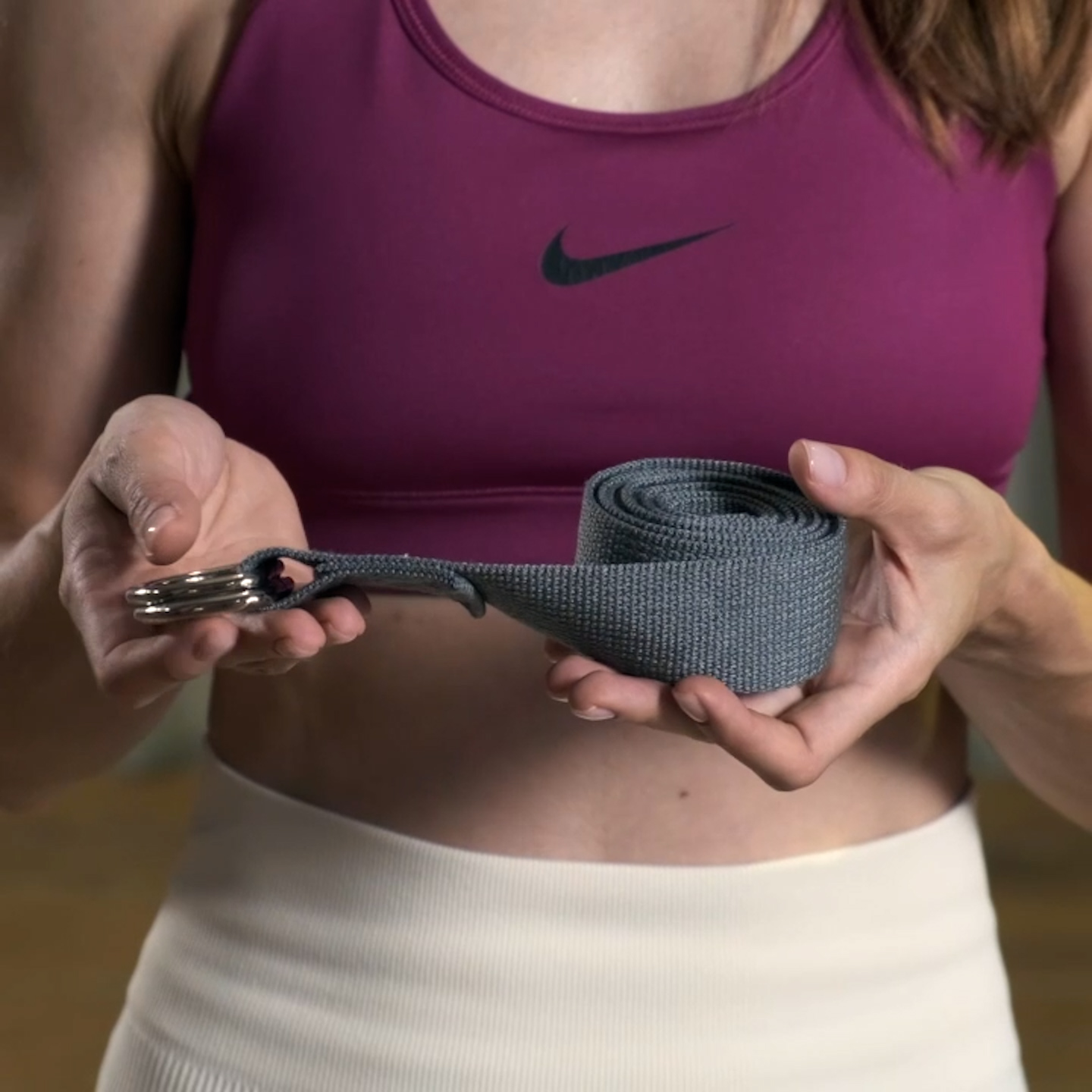 Ремень для йоги с метал.карабином PRCTZ YOGA STRAP, 186см.