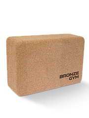 Блок для йоги BRONZE GYM, 23х15х7,5 см.,пробка