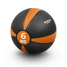 Медбол резиновый BRONZE GYM, 6 кг.